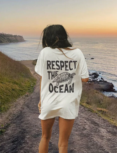 Respect The Ocean T-Shirt - Image 4