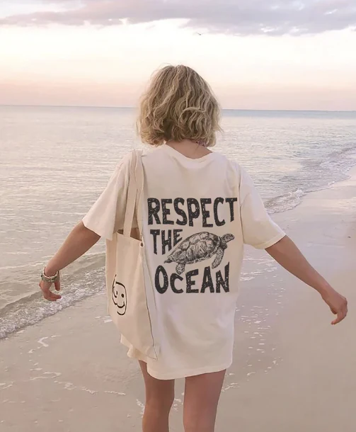 Respect The Ocean T-Shirt - Image 6