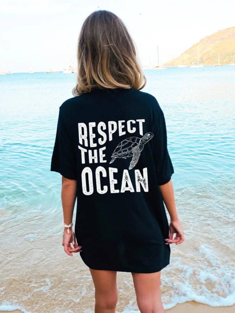 Respect The Ocean T-Shirt - Image 7